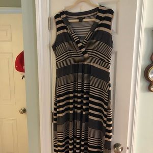 Plus Size Striped Maxi Dress